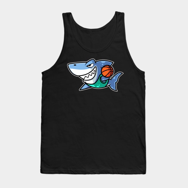 Shark Basketball Game Day Funny Team Sports B-ball product Tank Top by theodoros20